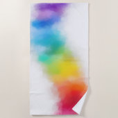 Moderne Abstrakte Vorlagenstromfarben B Strandtuch (Vorderseite)