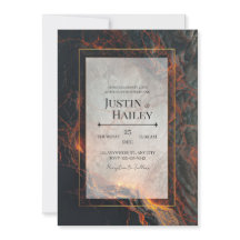 Moderne Abstrakte Vulkanische Magma Vergoldete Hoc