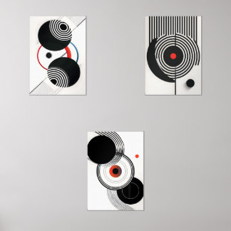 Moderne Abstrakte Wall Art Poster-Sets Bilderwand Sets