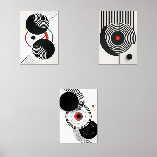 Moderne Abstrakte Wall Art Poster-Sets Bilderwand Sets (Vorderseite)