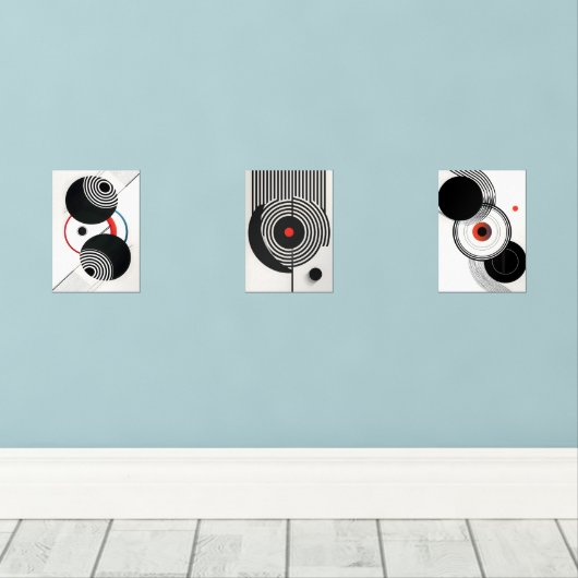 Moderne Abstrakte Wall Art Poster-Sets Bilderwand Sets (Holzboden)