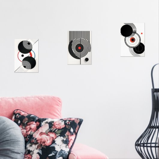 Moderne Abstrakte Wall Art Poster-Sets Bilderwand Sets (Wohnzimmer)