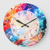 Moderne, Abstrakte Wandleuchten Große Wanduhr (Vorderseite)