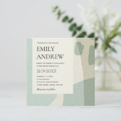 MODERNE ABSTRAKTE WASCHBLAU KÜNSTLERISCHE WÄSCHE I EINLADUNG (Stehend Vorderseite)