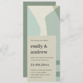 MODERNE ABSTRAKTE WASCHBLAU KÜNSTLERISCHE WEDEN EINLADUNG (Vorne/Hinten)