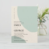 MODERNE ABSTRAKTE WASCHBLAU-VERLOBUNG DANKESKARTE (Stehend Vorderseite)