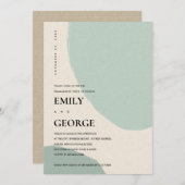 MODERNE ABSTRAKTE WASCHBLAU-VERLOBUNG DANKESKARTE (Vorne/Hinten)