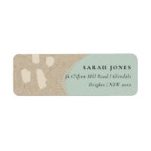 MODERNE ABSTRAKTE WASSER CHIC AQUA BLAUE KRAFT ADR (Vorne)