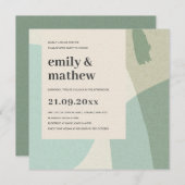 MODERNE, ABSTRAKTE WASSERFÄHIGKEIT VERLOBUNG EINLADUNG (Vorne/Hinten)