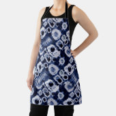 Moderne Abstrakte Wasserfarbe Blau Weiße Gefärbte  Schürze (InSitu)