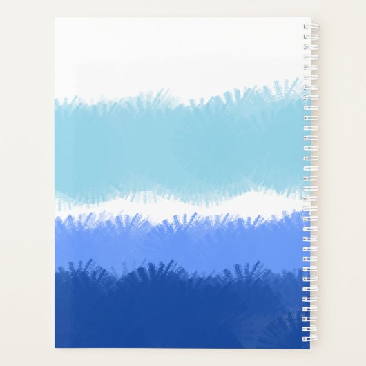 Moderne Abstrakte Wasserfarbe Blaue Töne Ernennung Planer (Rückseite)