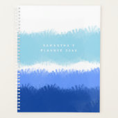 Moderne Abstrakte Wasserfarbe Blaue Töne Ernennung Planer (Vorderseite)