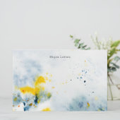 Moderne Abstrakte Wasserfarbe Briefpapier (Stehend Vorderseite)