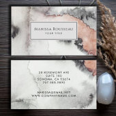 Moderne Abstrakte Wasserfarbe Erde Terracotta Grau Visitenkarte
