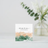 Moderne Abstrakte Wasserfarbe Quadratische Visitenkarte (Stehend Vorderseite)