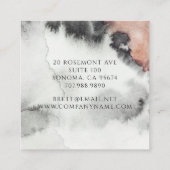 Moderne Abstrakte Wasserfarbe Quadratische Visitenkarte (Rückseite)