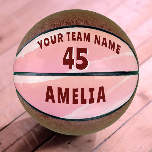 Moderne abstrakte Wasserfarbe Teamname Nummer Bask Basketball