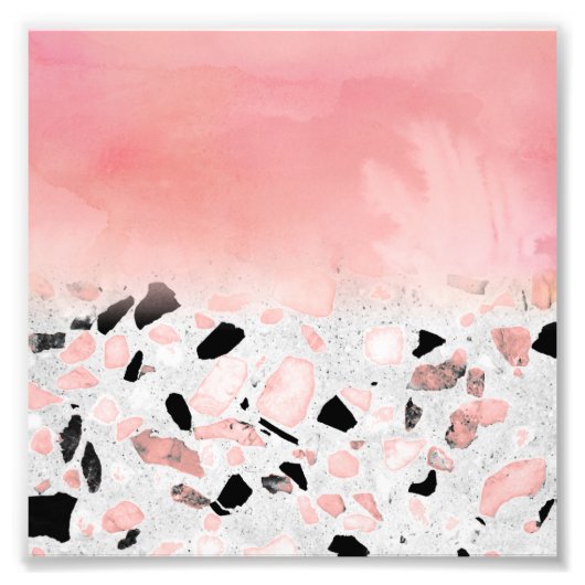Moderne abstrakte Wasserfarbe und Marmordesign Fotodruck (Vorne)