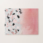 Moderne abstrakte Wasserfarbe und Marmordesign Puzzle (Horizontal)