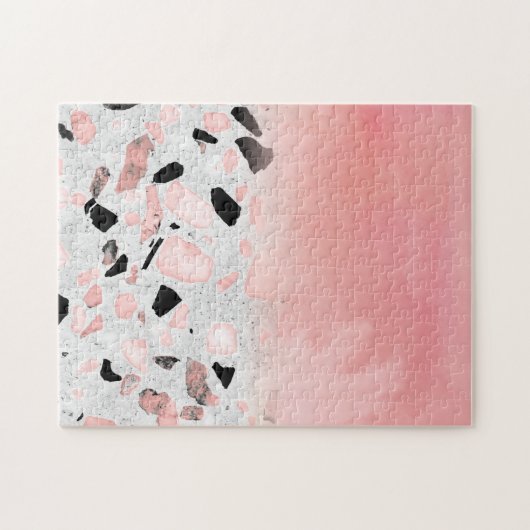 Moderne abstrakte Wasserfarbe und Marmordesign Puzzle (Horizontal)