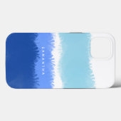 Moderne Abstrakte Wasserfarben Case-Mate iPhone Hülle (Rückseite (Horizontal))