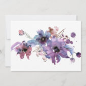 Moderne, Abstrakte Wasserfarben Florals Save The Date (Rückseite)
