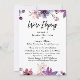 Moderne Abstrakte Wasserfarben Florals Wir sind da Einladung