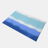 Moderne Abstrakte Wasserfarben Fußmatte (Schrägansicht)