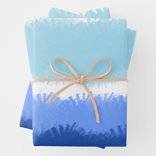 Moderne Abstrakte Wasserfarben Geschenkpapier Set (Beispiel)