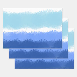 Moderne Abstrakte Wasserfarben Geschenkpapier Set