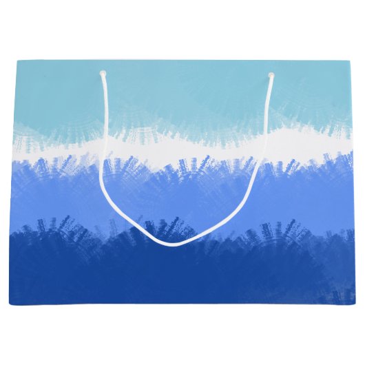 Moderne Abstrakte Wasserfarben Große Geschenktüte (Vorderseite)