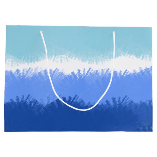 Moderne Abstrakte Wasserfarben Große Geschenktüte (Rückseite)