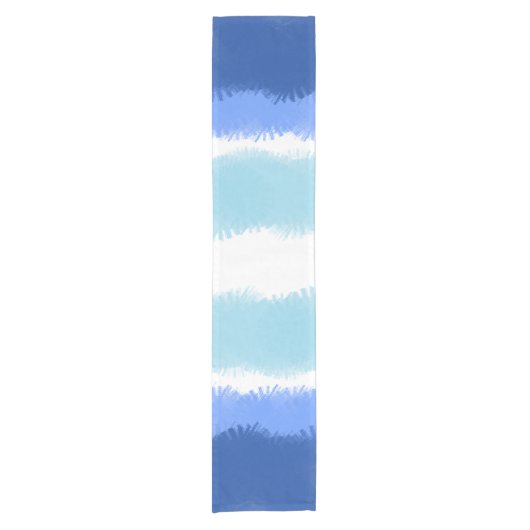 Moderne Abstrakte Wasserfarben Kurzer Tischläufer (Vorderseite)