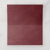 Moderne Abstrakte Wasserfarben Red Aqua & Gold Hoc Platzkarte (Innenseite Aufgefaltet)