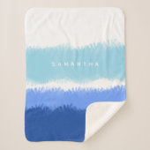 Moderne Abstrakte Wasserfarben Sherpadecke (Vorderseite)