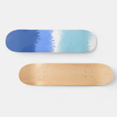 Moderne Abstrakte Wasserfarben Skateboard (Horizontal)