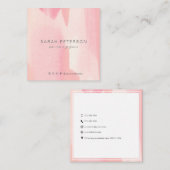 Moderne abstrakte Wasserfarben, stilvoll und persö Quadratische Visitenkarte (Vorne/Hinten)