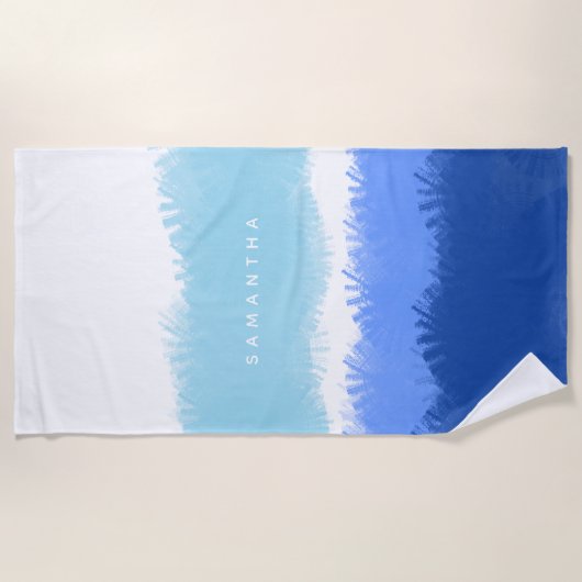 Moderne Abstrakte Wasserfarben Strandtuch (Vorderseite)