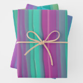 Moderne Abstrakte Wasserfarben Streifen Geschenkpapier Set (Beispiel)