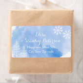 Moderne abstrakte Wasserfarbenprägung Blau Hochzei (Insitu)