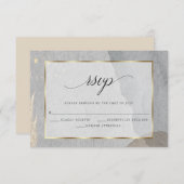 Moderne Abstrakte Wasserfarbenpräparation RSVP Karte (Vorne/Hinten)