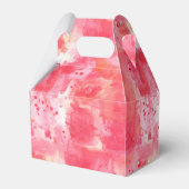 Moderne Abstrakte Wasserfarbenrosa Hochzeit Geschenkschachtel (Rückseite)