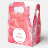 Moderne Abstrakte Wasserfarbenrosa Hochzeit Geschenkschachtel (Geöffnet)