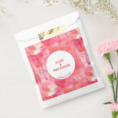 Moderne Abstrakte Wasserfarbenrosa Hochzeit Geschenktütchen (Versiegelt)