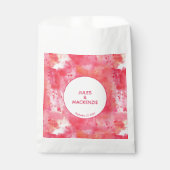 Moderne Abstrakte Wasserfarbenrosa Hochzeit Geschenktütchen (Vorderseite)