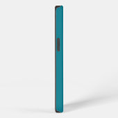 Moderne Abstrakte Wavy Gold Lines Türkis iPhone Hülle (Rechte Seite)