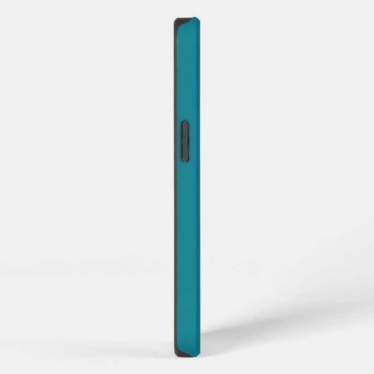 Moderne Abstrakte Wavy Gold Lines Türkis iPhone Hülle (Rechte Seite)