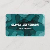 Moderne Abstrakte Wavy Lines Visitenkarte (Vorderseite)