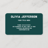 Moderne Abstrakte Wavy Lines Visitenkarte (Rückseite)