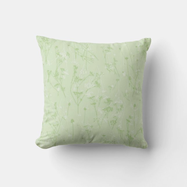 Moderne Abstrakte weiche Wildblumen Kissen (Vorderseite)